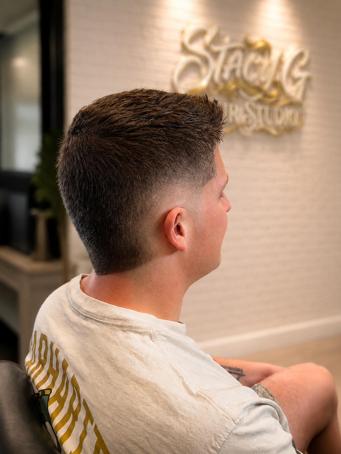 Modern haircut styling